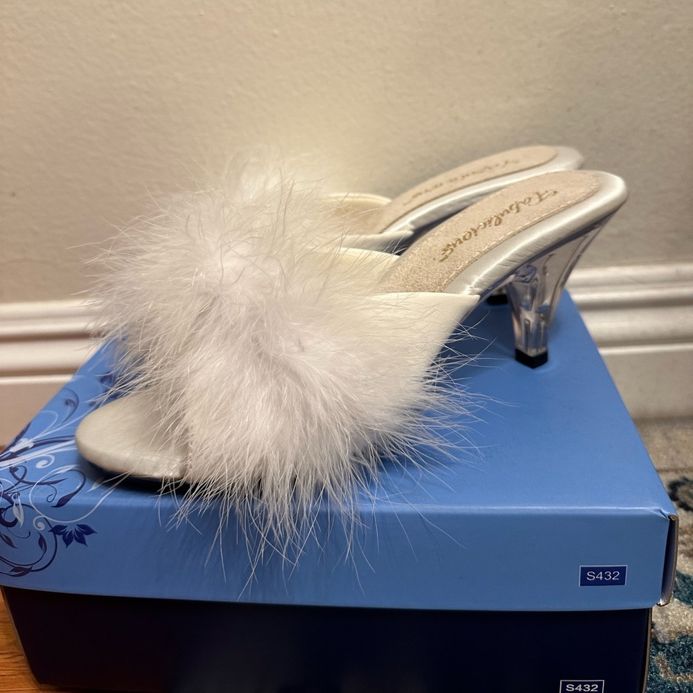 Marabou Feather Kitten Heels